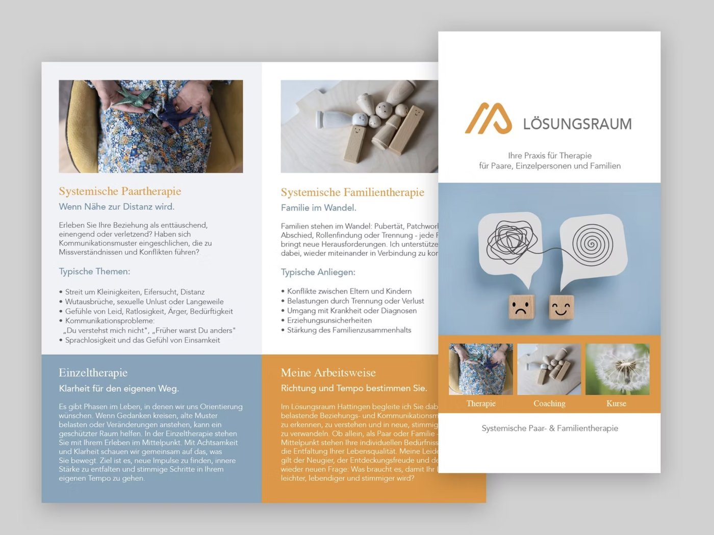 Flyer für eine Therapeutin