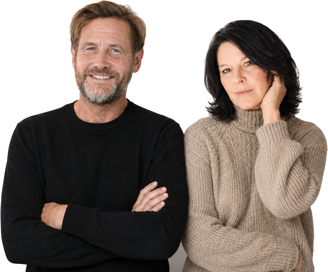 Hartmut Funke und Ina Becker, Gründer der Designagentur Die Alten Hasen am Möhnesee
